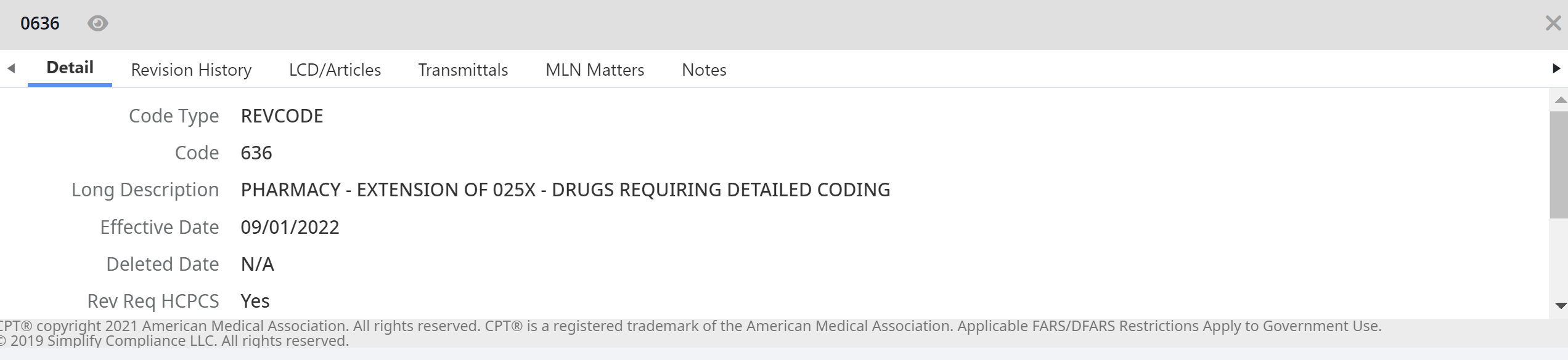 Viewing Code Details